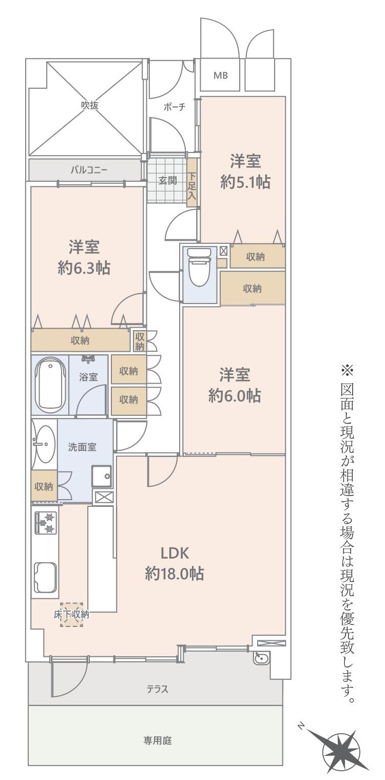 海一望！京急シティ逗子海岸1階　花火大会を臨む（逗子海岸）の間取り|導線を考えられた間取り