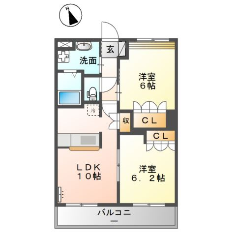 Ｓ．Ｔ　sun　Rの間取り