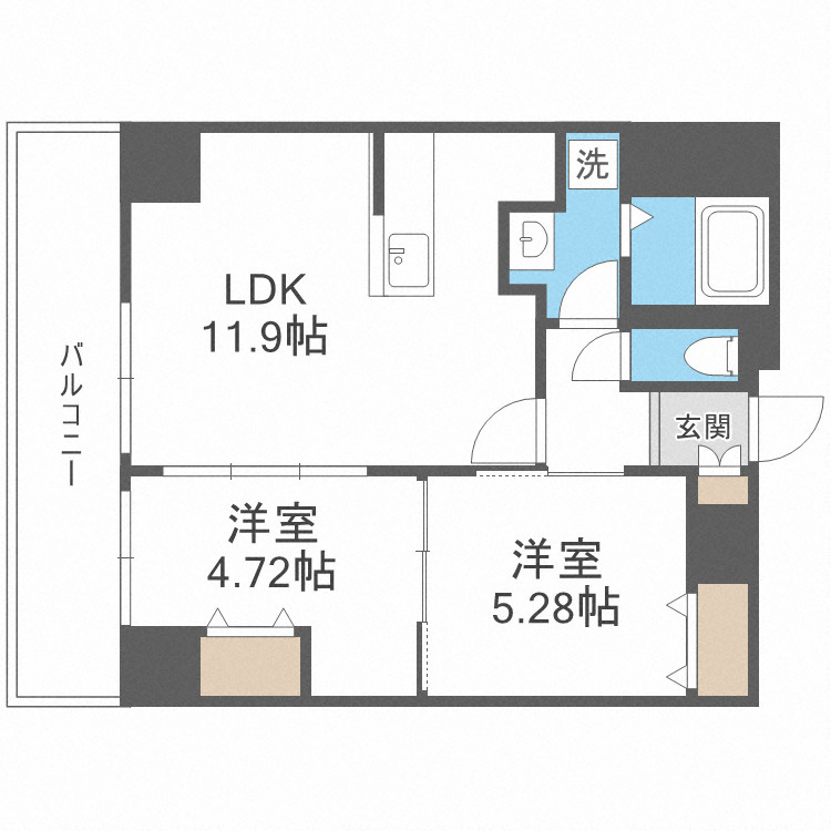 レジデンス朝潮橋の間取り