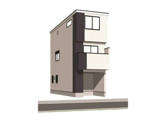 和光市白子2丁目　生活快適エリア　全3棟の外観パース|C号棟