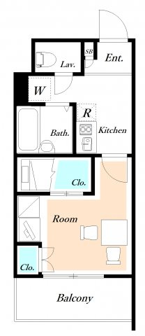 レオパレスルフナの間取り|間取り反転部屋