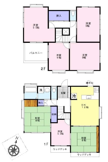 川越市川鶴中古戸建の間取り