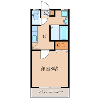 【間取り】 | クレストコートA・B棟 | 1K