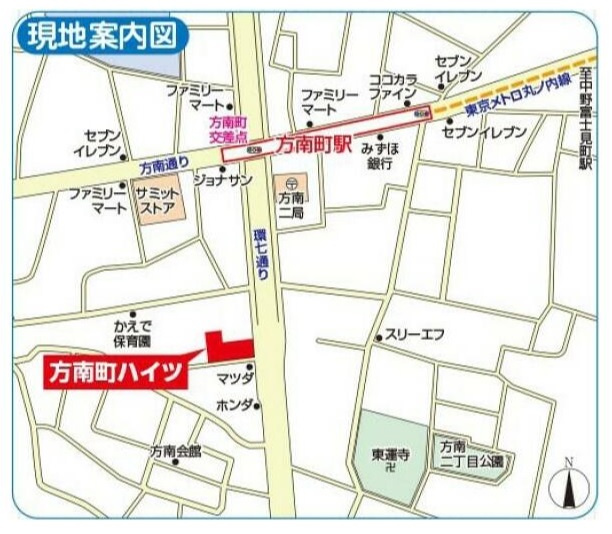 方南町ハイツの地図