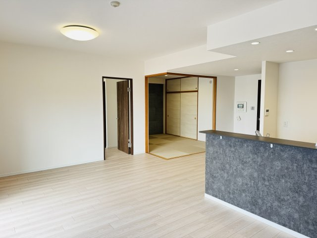 グランシティレイディアントアクアヴィータの居間・リビング|～18.9帖の明るいLDK、家族団欒の時間をお過ごしいただけます～