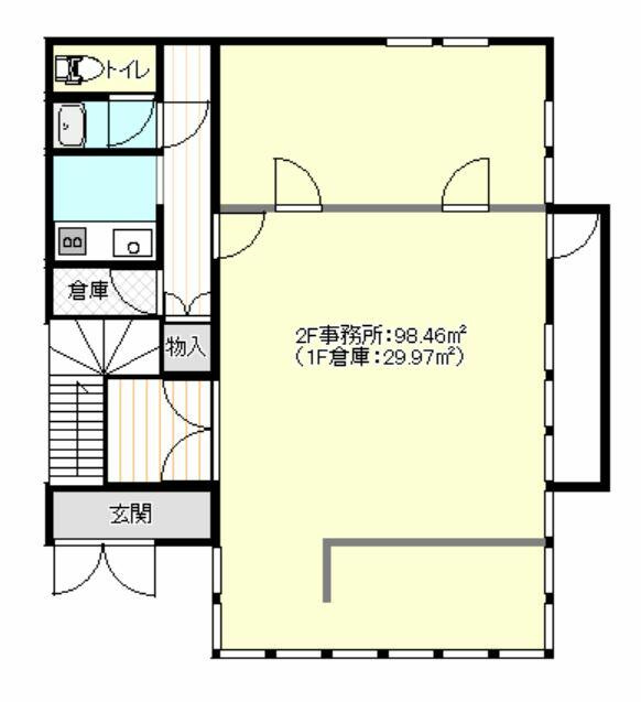 栃木市貸事務所の間取り