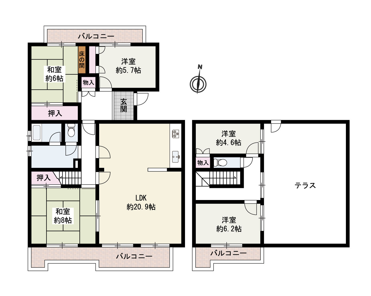 藤沢台第一住宅の間取り
