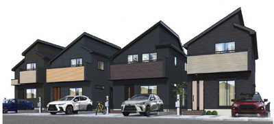 【外観パース】 | 【HP限定公開】三鷹市上連雀6丁目　新築戸建　全6棟(1号棟)