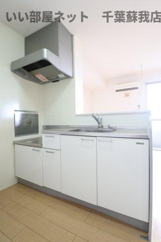 おゆみ野ドリームマウンテン　Ａのキッチン|コンパクトなキッチンで掃除もラクラク