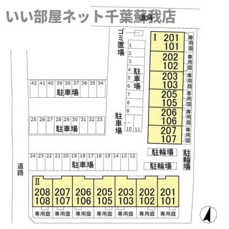 カサヴェール　Ⅰの区画図