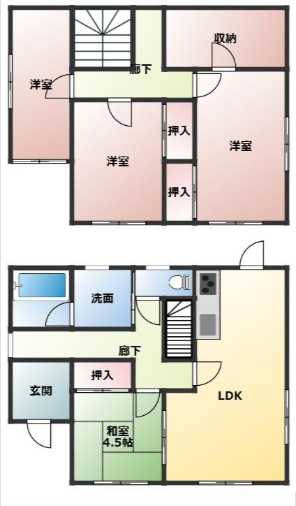 【リフォーム】益子町大字七井中古ミサワホームの間取り