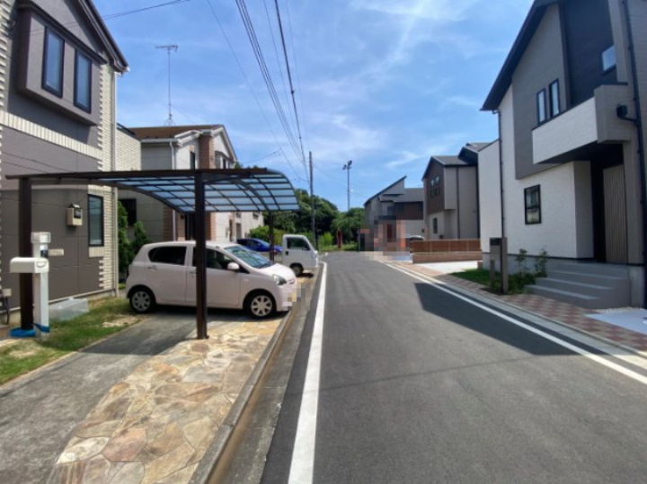 祝：成約済み　八王子市　石川町　新築戸建ての前面道路含む現地写真|～仲介手数料無料☆八王子ひなた不動産～　八王子市石川町　新築戸建て