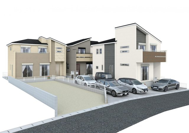 【新築戸建】長岡京市久貝2丁目（1号棟）「西山天王山駅」　3LDKの外観パース