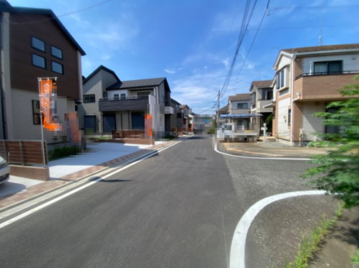祝　成約済み　八王子市　石川町　新築戸建ての前面道路含む現地写真|～仲介手数料無料☆八王子ひなた不動産～　八王子市石川町　新築戸建て