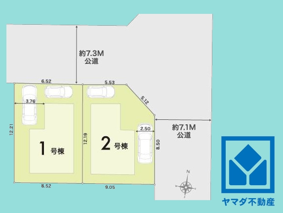 大津市瀬田３丁目　24-1期　1号棟の区画図