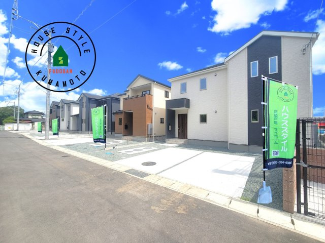 菊池郡大津町大字室第11-5棟（4号棟）　の前面道路含む現地写真|見学の時間などお気軽にお問い合わせ下さい。