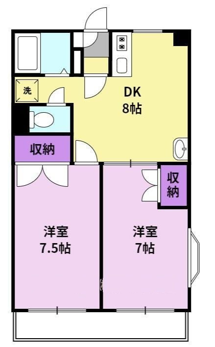 サンシャインコート東合川の間取り|使い勝手の良い間取りです♪