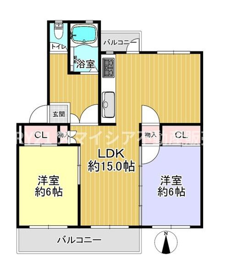 【間取り】 | 香里三井I住宅　96号棟