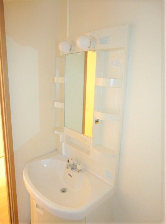 トロイメライIの洗面所|スペースが確保できる洗面所です