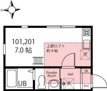 ハーミットクラブハウス綱島の間取り