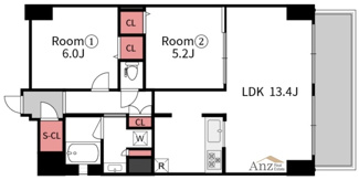 【間取り】 | プレサンス心斎橋レヨン