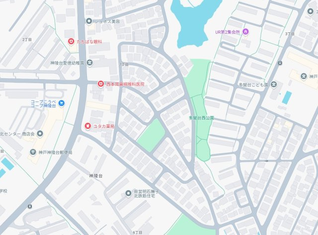 神戸市垂水区神陵台　第29期　未入居の地図