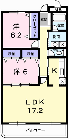サニーガーデンⅠの間取り