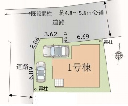 さいたま市見沼区東大宮　52期　新築一戸建て　リガーレ　01の区画図|1号棟