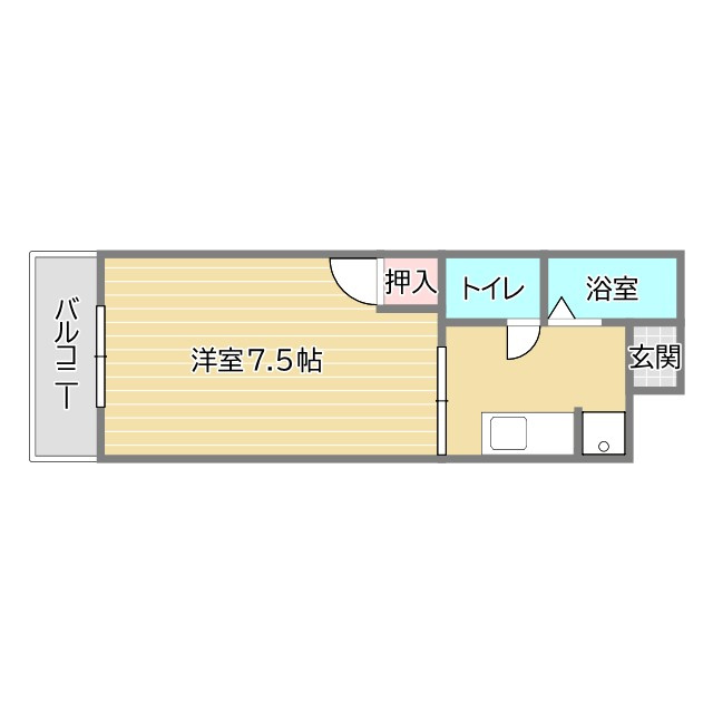 【 仲介手数料無料対象物件 】エクセレント櫛原の間取り|302号の間取り