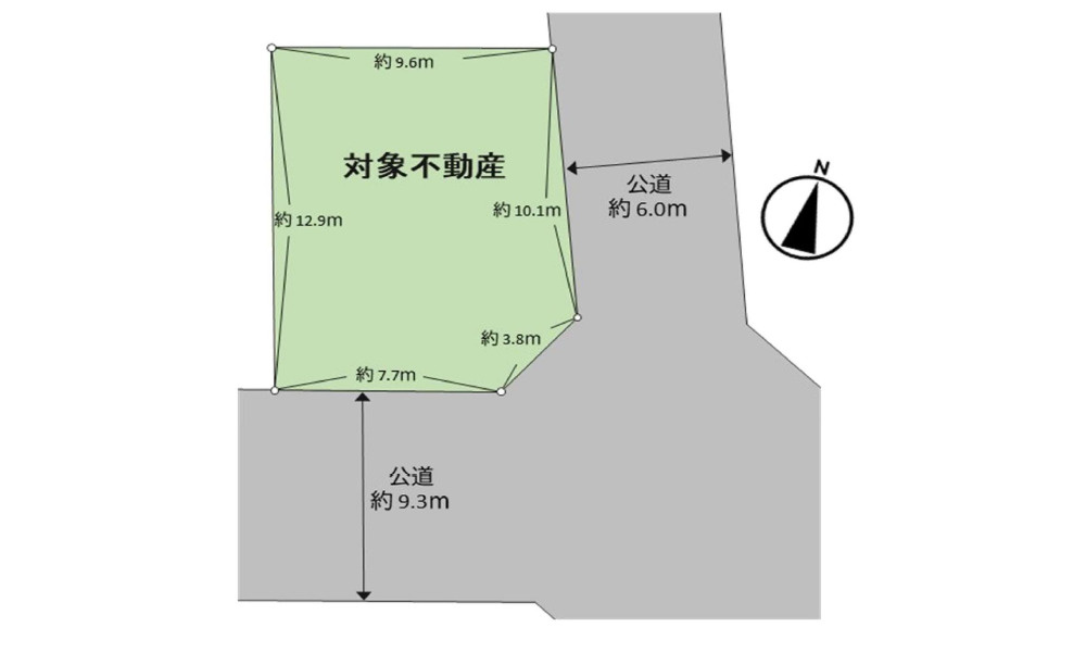東区若草町の土地図