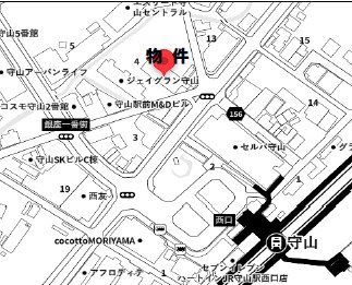 守山市梅田町の店舗一部の地図