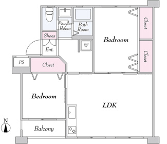 【間取り】 | 修学院住宅B棟