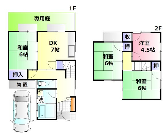 【間取り】 | 東原3丁目貸家