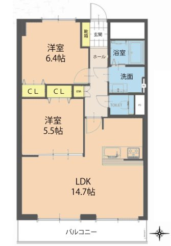 三滝コーポラスの間取り