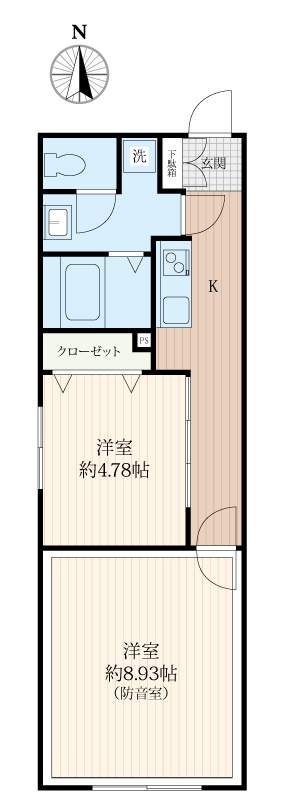 「防音マンション」ラシクラス新宿中井の間取り
