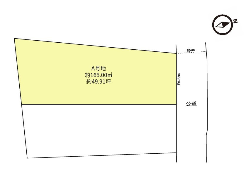 【土地】福岡市南区屋形原3丁目(A号地)の区画図