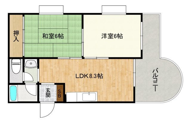 【間取り】 | 第二庭園ハイツ