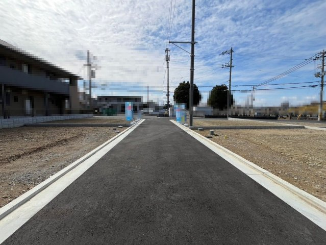土塔町　売土地　全１１区画の前面道路含む現地写真|現況更地ですので、すぐにお家を建てられますね♪