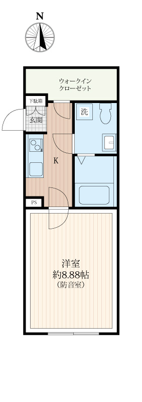 「防音マンション」ラシクラス新宿中井の間取り