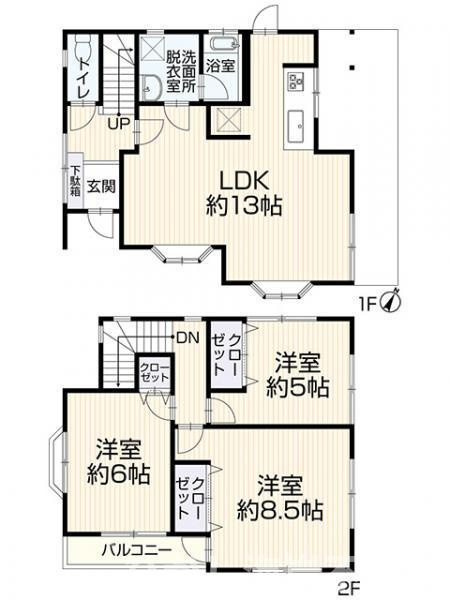藤沢市鵠沼藤が谷４丁目　中古戸建|全居室2面採光の3LDKです。
