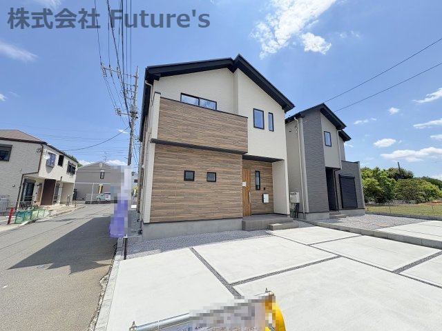 三郷市高州4丁目　新築戸建　全3棟　1号棟の外観|角地に位置した開放的な立地です