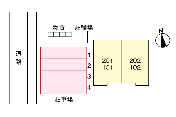 ア・ラ・モード　Ⅱの駐車場|駐車場