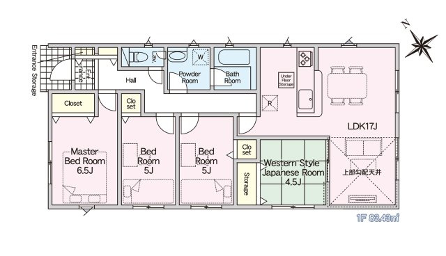 宇土市宮庄町第1-2棟（2号棟）の区画図|配置図（2号棟）