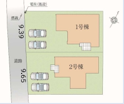 さいたま市北区別所町　9期　新築一戸建て　リガーレ　01の区画図|1号棟