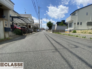 【前面道路含む現地写真】 | 城陽市平川山道2区画B号地　売土地　建築条件付き
