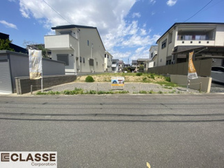 【前面道路含む現地写真】 | 城陽市平川山道2区画B号地　売土地　建築条件付き