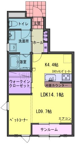 フォンターナWの間取り