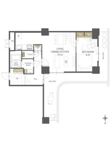 【間取り】アンビックス志賀ストリートタワー 