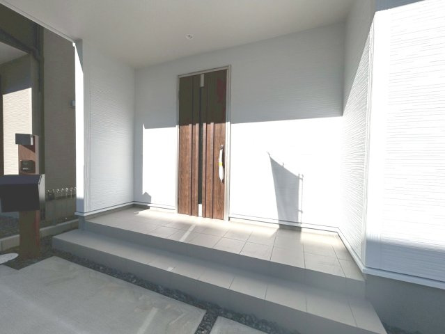 リーブルガーデン　一宮市今伊勢町本神戸　全6区画分譲の玄関|【ピッキング防止機能付き玄関ドア錠】玄関ドアの鍵は上下に２つあり、内側の下段は脱着サムターンキー。
鍵を不正に開錠されても、もう１つの鍵でピッキングを防ぎます。防犯性の高い仕様になっています。