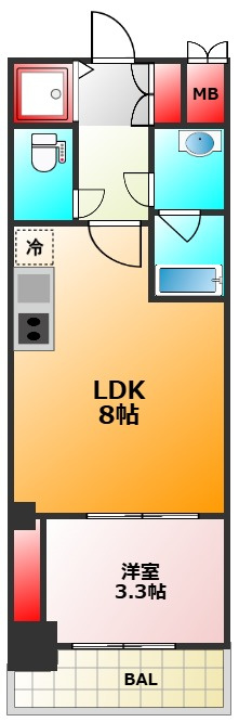 フロンティアタワー九条Ⅲの間取り